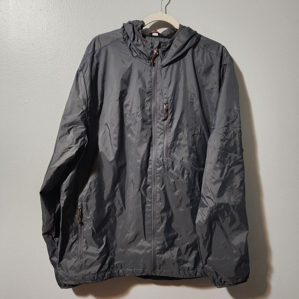 Champion Full Zip  Water Resistant  Rain Jacket Size XL Dark Gray